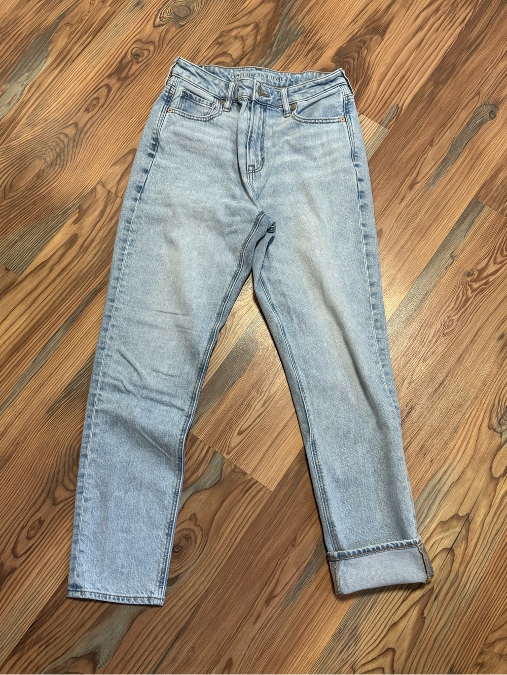 American Eagle Outfitters Light Wash Straight Leg Jeans